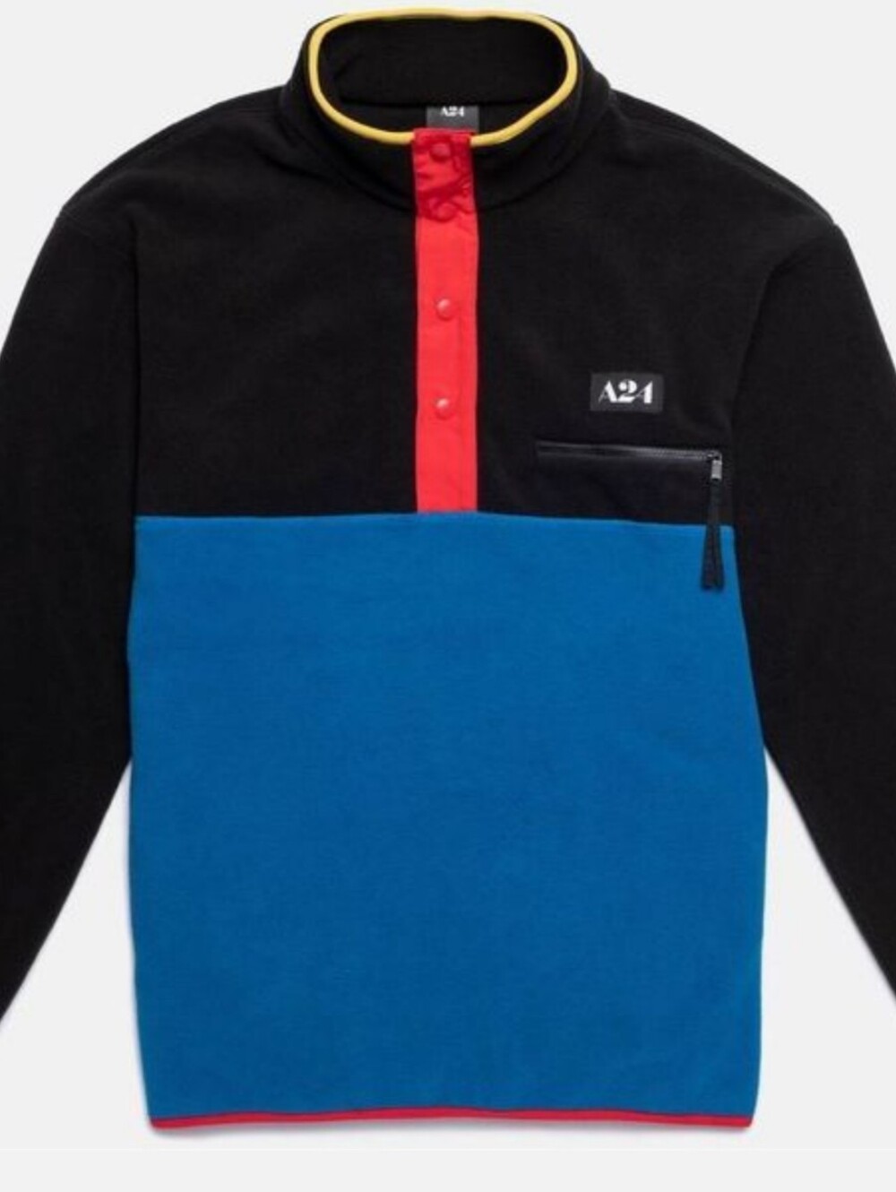 A24 Party Half Snap Colorblock Fleece Size Large